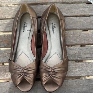 Ros Hommerson Metallic Bronze Flats 9.5 wide